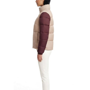 Premium Puffer <b>Jacket</b> <b>Women</b> <b>Warm</b> <b>Winter</b> Wear With High Stand Collar Smooth Finish Full Front Zip Side Pockets - Product Image 3