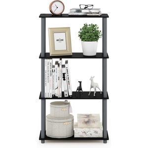 Garage Shelves 4-Tier Toolless Corner <b>Book</b> Shelf Open Storage for Living <b>Room</b> Home Office - Product Image 3