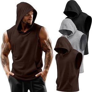 Premium Cotton Tank Top For Men Men's Gym Tank Top Sleeveless Workout Shirt Custom Logo Men's Tank Top Sportswear - Product Image 1