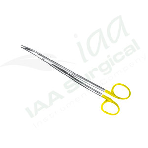 Ciseaux chirurgicaux IAA SURGICAL en acier inoxydable de classe I (modèle IAA-SS-08) Lames droites/courbées Pointes aiguisées/abruties pour hôpital - Product Image 3