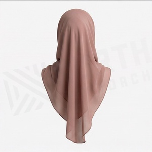 Hiyab de Chifón de Color Sólido para Mujer, Transpirable, para Uso Diario, Pañuelo Étnico de Oriente Medio - Product Image 2