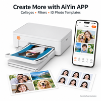 Imprimante photo portable de poche AiYin Z11 Mini couleur USB en plastique 6 pouces 300 DPI par sublimation thermique avec batterie intégrée pour la maison