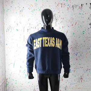 Sudadera de cuello alto EAST TEXAS A&M AZUL con apliques bordados en amarillo, sudadera de cuello ancho URBAN PRODUCTIONS - Product Image 2