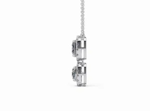 Pendentif halo en diamant taille coussin de 1,822 carats cultivé en laboratoire, collier céleste 32 pièces en or jaune, rose ou blanc 9K 14K 18K, cadeau de bijoux - Product Image 3