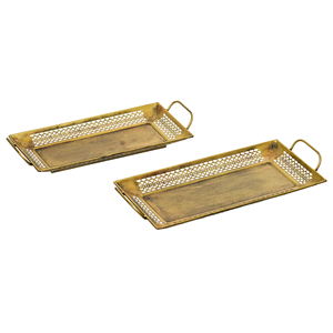 Wholesale High-Quality Brass Storage Tray Food Grade Metal for Fine Dining Restaurant and Industrial Catering Use <b>Set</b> Of 2 - Product Image 3