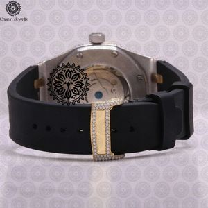 Reloj Charm Jewells de Lujo, Acero Inoxidable, Forma Tonneau, 42mm, Movimiento de Cuarzo Analógico, Correa de Goma, Diseño Unisex - Product Image 4