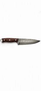Couteau de chef en acier forgé fait main sur mesure avec manche en bois de rose - Product Image 1