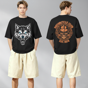 T-shirt décontracté pour homme, coupe classique, épaules tombantes, streetwear, haute qualité, 240 grammes, imprimé DTG, tissu tricoté polyester/coton - Product Image 6