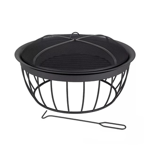 Brasero Moderno de Hierro Negro con Soporte para Hotel, Bar, Restaurante, Calefacción Exterior, Ecológico, Estilo Indio Antiguo - Product Image 4