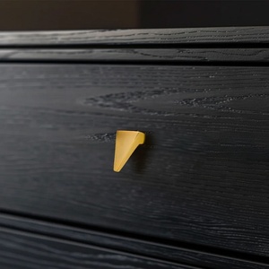 Antique Solid <b>Brass</b> Cabinet <b>Knob</b> Brushed matte Gold Furniture Drawer Pull Handle Modern Durable Dresser Home Living Room - Product Image 5