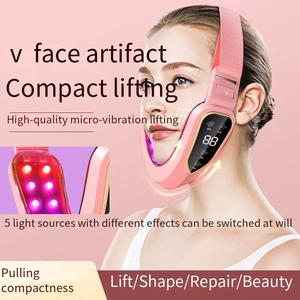 Pink LED Face Lifting <b>Machine</b> <b>Micro</b> Vibration V Face Massager Cheek Lift Beauty Device Home Use - Product Image 1