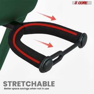 5Core Foldable <b>Padded</b> Guitar <b>Stool</b> with Backrest & Foot Rest for Musician - Product Image 3