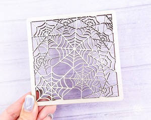 Premium Web Pattern Laser Cut Coaster Set Perfect For Cafe Restaurant Hotel <b>Table</b> Decor And Drink <b>Protection</b> Mat Pads From India - Product Image 1
