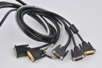 Câble DVI mâle-mâle blindé en PVC plaqué or haute vitesse pour HDTV, 18+1 broches, qualité usine