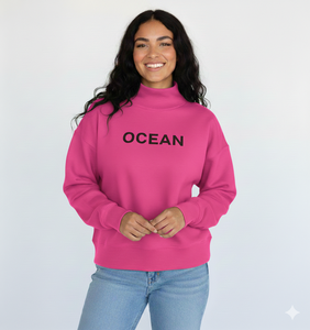 Pull col montant à manches longues pour femme 2026 en polaire hiver, mélange polyester/coton, décontracté, respirant, écologique, anti-plis - Product Image 5