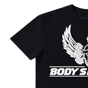 T-shirt en jersey noir pour hommes, manches courtes, pour la gym, l'entraînement, respirant, léger, pour la course à pied, le fitness, vêtements de sport décontractés et actifs - Product Image 3