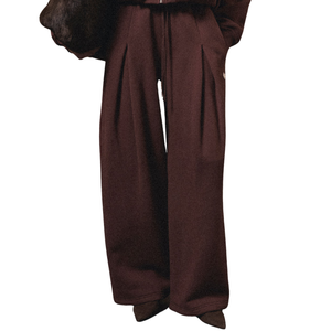 Conjunto Deportivo Oversize para Mujer con Cuello Redondo, Pantalones Anchos de Pierna Recta con Cintura Ajustable, Dos Piezas, Casual, para Viajes y Uso Diario - Product Image 4