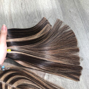 Extensiones de cabello humano de color marrón Rubio piano de hasta 30 pulgadas de cabello virgen crudo - Product Image 6