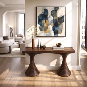 Handmade Rectangular Wooden <b>Console</b> <b>Table</b> for Apartment Living Room Dining Home Office Decor Versatile Furniture for Home Use - Product Image 6