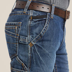 กางเกงยีนส์ช่างสำหรับผู้ชายแบบ Heavy Duty ทรงหลวม ขากว้าง ผ้าเดนิม พร้อมกระเป๋าใส่เครื่องมือหลายช่อง ทนทานและระบายอากาศได้ดี - Product Image 2