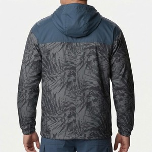 <b>Mens</b> Lightweight Windbreaker <b>Jacket</b> Hooded Zip Up Printed Outdoor Sports <b>Running</b> <b>Jacket</b> Breathable Waterproof Casual Wear - Product Image 5