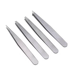แหนบดึงขนตาสแตนเลสแบบแม่นยำ ปลายเรียบ สีดำ - Product Image 6