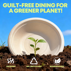 ชาม PP ขนาด 12 ออนซ์ แบบใช้แล้วทิ้ง ย่อยสลายได้ ใช้กับไมโครเวฟได้ ทนทาน ดีไซน์ทันสมัย เหมาะสำหรับซุปร้อน สลัด ของว่าง ใช้ในงานปาร์ตี้ - Product Image 6