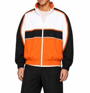 OEM Custom <b>Men's</b> Nylon Windbreaker Tracksuit <b>Jacket</b> and Pants Set Streetwear Sportswear Water Resistant - Product Image 1