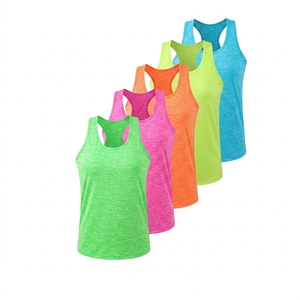 Apex crest Apparel Men Solid Knitted Mesh O-Neck <b>Singlets</b> Quick Dry Breathable 100% Polyester <b>Running</b> Tank Tops Casual Stringers - Product Image 3