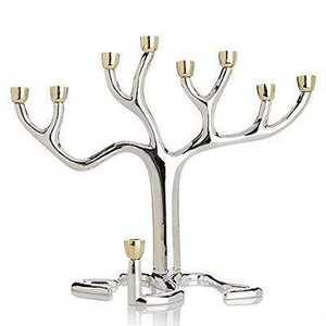 Menorah Pequeña de Tamaño Mini para Villas, Sinagoga, Templo, Decoración de Mesa, Portavelas de Hanukkah en Dorado - Product Image 5