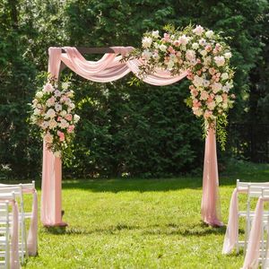 7.2FT Wooden <b>Wedding</b> Arch Square Wood Arbor <b>Backdrop</b> <b>Stand</b> for Indoor Outdoor Ceremony Party Proposal Scene Garde - Product Image 4