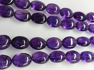Nouveaux arrivages : perles d'améthyste africaine, pépites lisses/formes ovales, pierres précieuses violettes 100% naturelles pour la création de bijoux sur mesure - Product Image 4