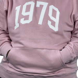 เสื้อฮู้ดลำลองสำหรับผู้ชาย, เสื้อสเวตเชิ้ตโอเวอร์ไซส์ผ้าฝ้าย100% ใส่สบายมีขนาดใหญ่สวมใส่สบายมีสไตล์พร้อมเทคนิคการปัก - Product Image 5