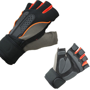 Professional Weightlifting Gloves with Long Wrist Support – Non-Slip <b>Silicone</b> <b>Padded</b> Gym Gloves – Breathable Microfiber - Product Image 3