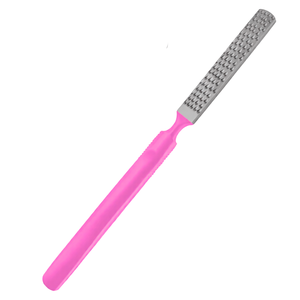 Foot <b>File</b> and Rasp 7 Inch Double Sided Callus Remover Pink Handle Stainless Steel Pedicure Foot Care Hard Skin Removal Tool - Product Image 4