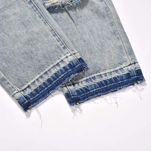 Pantalones Vaqueros Ajustados de Cintura Alta con Estilo Urbano, Lavados, Desgastados y Rotos a Bajo Precio - Product Image 4