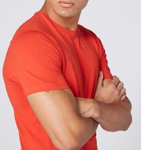 Gym Wear Plus Size Plain <b>Stretch</b> Tshirt <b>Mens</b> - Product Image 3