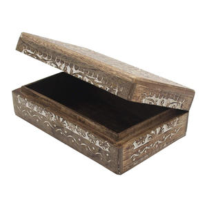 Caja de Madera Natural de Lujo con Tapa, Caja de Almacenamiento y Embalaje Multiusos Hecha a Mano para Decoración del Hogar y la Oficina - Product Image 2