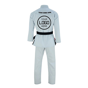 Kimono de BJJ blanc pour homme, coupe classique, 100% coton, vêtements d'arts martiaux durables, logo sur le devant, taille adulte - Product Image 3