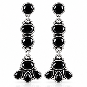 Pendientes Colgantes de Latón Plateado en Plata Antigua, Gran Venta |   Pendientes de Fiesta para Mujer con Múltiples Cristales Estilo Bohemia |   Proveedor Mayorista - Product Image 5
