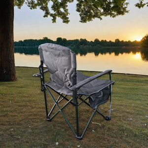 Vente chaude Design Moderne Portable Chaise Pliante En Acier Inoxydable Meubles D'extérieur Porte-Gobelet pour Jardin Plage Randonnée Pique-Nique - Product Image 1