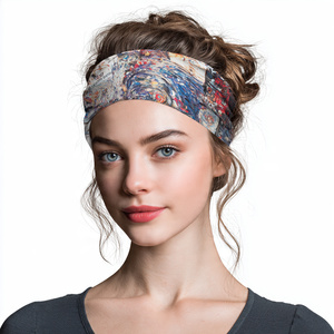 Streetwear Running Printed Ponytail <b>Headbands</b> 100% Polyester Sublimation Pony Tail Head Wear Jogging Wear Pony Head Bands - Product Image 3