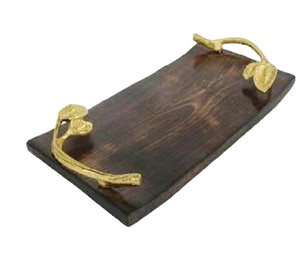 ชุดถาดเสิร์ฟไม้อะคาเซียพร้อมจานเสิร์ฟชา/กาแฟถาดใส่เทียน - Product Image 1