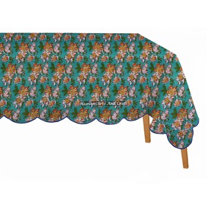 Mantel Rectangular de Algodón con Estampado a Mano Personalizado, Surtido de Diseños - Product Image 3