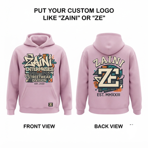 Sudadera con Capucha para Hombre, 320 GSM, Algodón y Poliéster, Felpa Suave y Cálida, Color Rosa, Impresión Personalizada, Logotipo Bordado DTF, OEM, ODM - Product Image 1