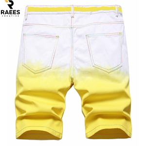2026 New <b>Men's</b> Denim <b>Short</b> Fashion Ripped Distressed <b>Jean</b> <b>Shorts</b> Streetwear Casual Summer Blue Slim Fit Knee Length <b>Shorts</b> - Product Image 2
