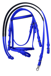 Ensemble de rênes Bluhorse en PVC de haute qualité avec poignée en caoutchouc, modèle BH-4113 pour COB FULL, logo personnalisé pour l'entraînement et la pratique quotidienne de l'équitation - Product Image 5