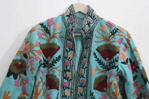 Hecho a mano Suzani TNT Chaqueta Bordado Desgaste Chaqueta Abrigo Mujer Abrigo Suzani Chaqueta corta - Product Image 3