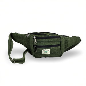 Riñonera de Hombre 100% Cáñamo, Color Verde Oscuro, Bolsa de Pecho - Product Image 2