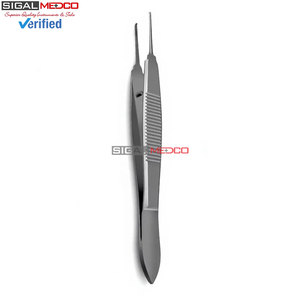 Pinzas de sutura de precisión de 0.3mm con 1x2 dientes, 4 pulgadas, para atar tejidos, instrumento quirúrgico dérmico de acero inoxidable para manipulación de tejidos - Product Image 4